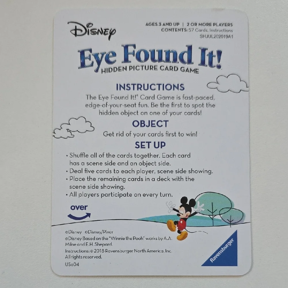 Disney Eye Found It! Hidden Picture Card Game